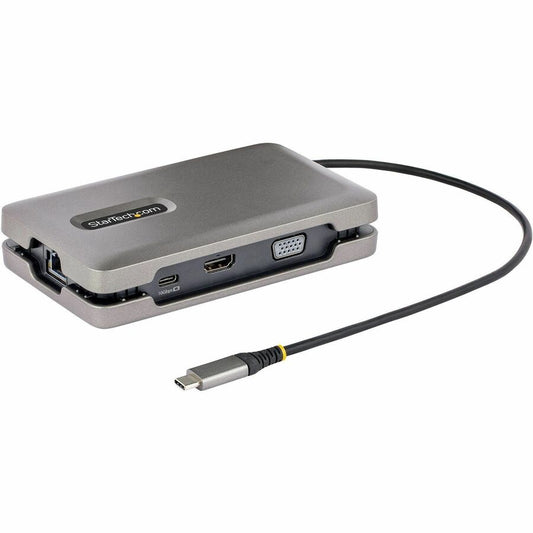 StarTech USB-C Multiport Adapter w/USB-C DP Alt Mode Video/4K HDMI/VGA, USB-C Dual Monitor Docking Station, Mini Dock/MST Hub, TAA