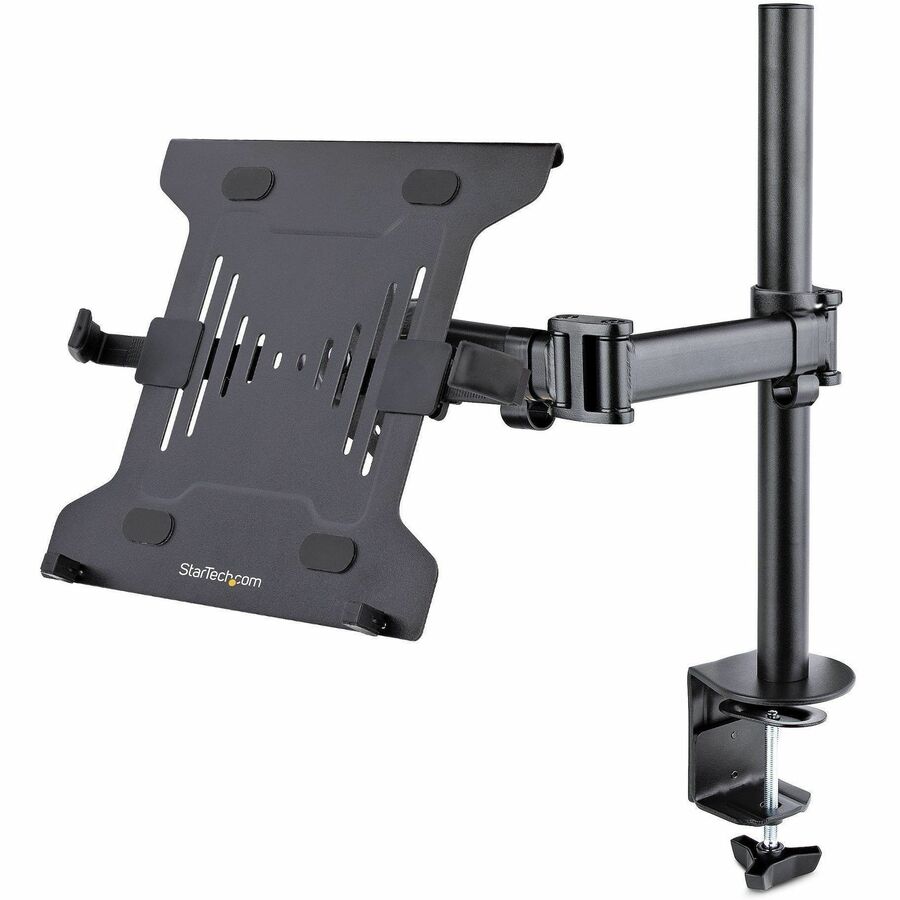 StarTech Laptop Desk Mount, Monitor and Laptop Arm Mount, Displays up to 34" (17.6lb/8kg), VESA Laptop Tray Arm, Clamp / Grommet