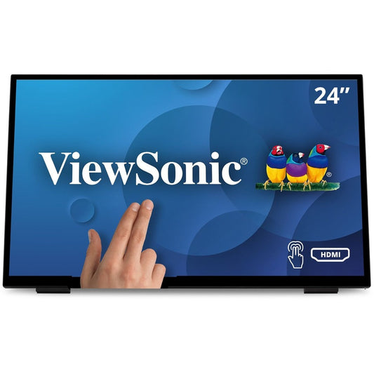 ViewSonic TD2465 24 Inch 1080p Touch Screen Monitor, 10-Point Multi-Touch for Industrial and Retail Environments, Glove-Friendly Interaction, Advanced Ergonomics, HDMI, USB
