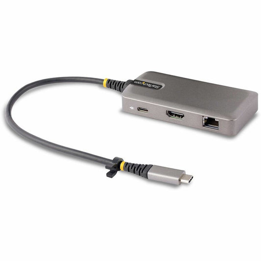 StarTech USB-C Multiport Adapter, 4K60Hz HDMI, HDR, 2-Port 5Gbps USB Hub, 100W PD Pass-Through, GbE, Mini Dock, Windows/macOS/ChromeOS