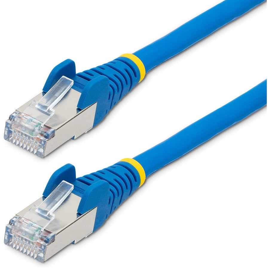 StarTech 30ft CAT6a Ethernet Cable, Blue Low Smoke Zero Halogen (LSZH) 10 GbE 100W PoE S/FTP Snagless RJ-45 Network Patch Cord