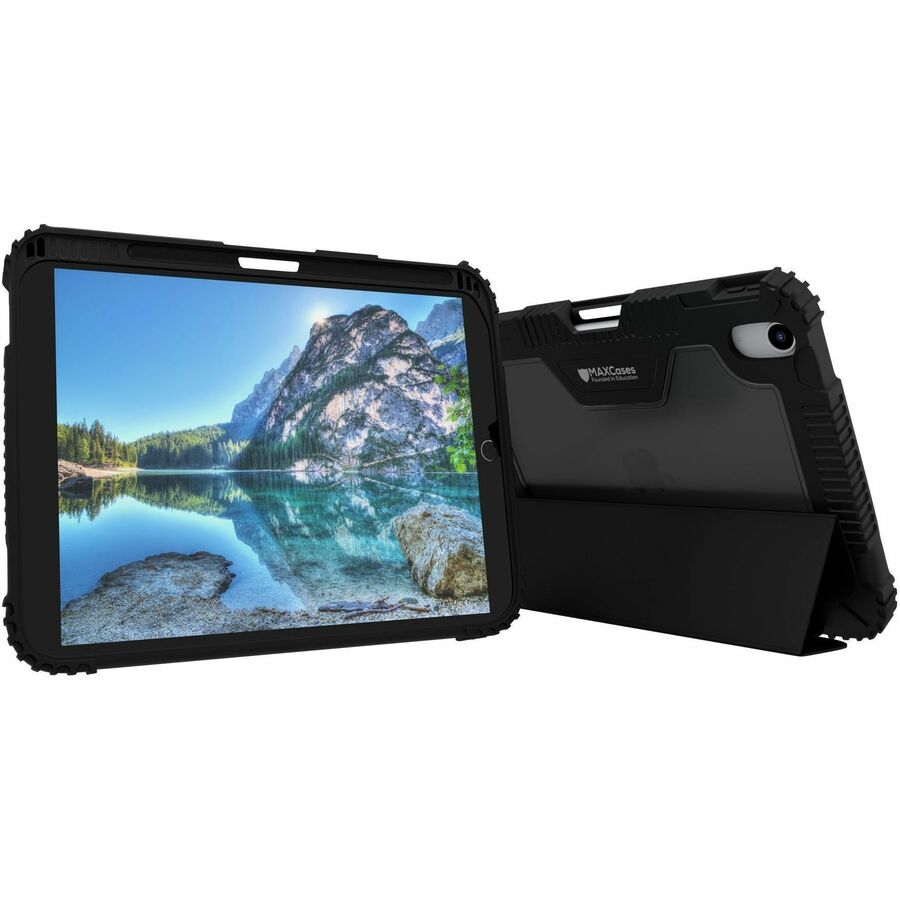 MAXCases Extreme Folio-X for iPad 10/11 10.9" (2022) (Smooth Wipeable Material) (Black)