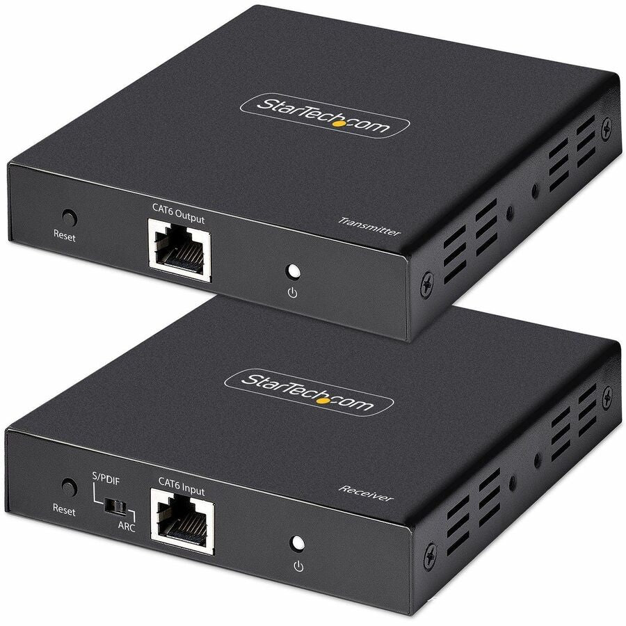 StarTech 4K HDMI Extender Over CAT5/CAT6 Cable, 4K 60Hz Video Extender Up to 230ft (70m), HDMI Over Ethernet Cabling, S/PDIF Audio Out