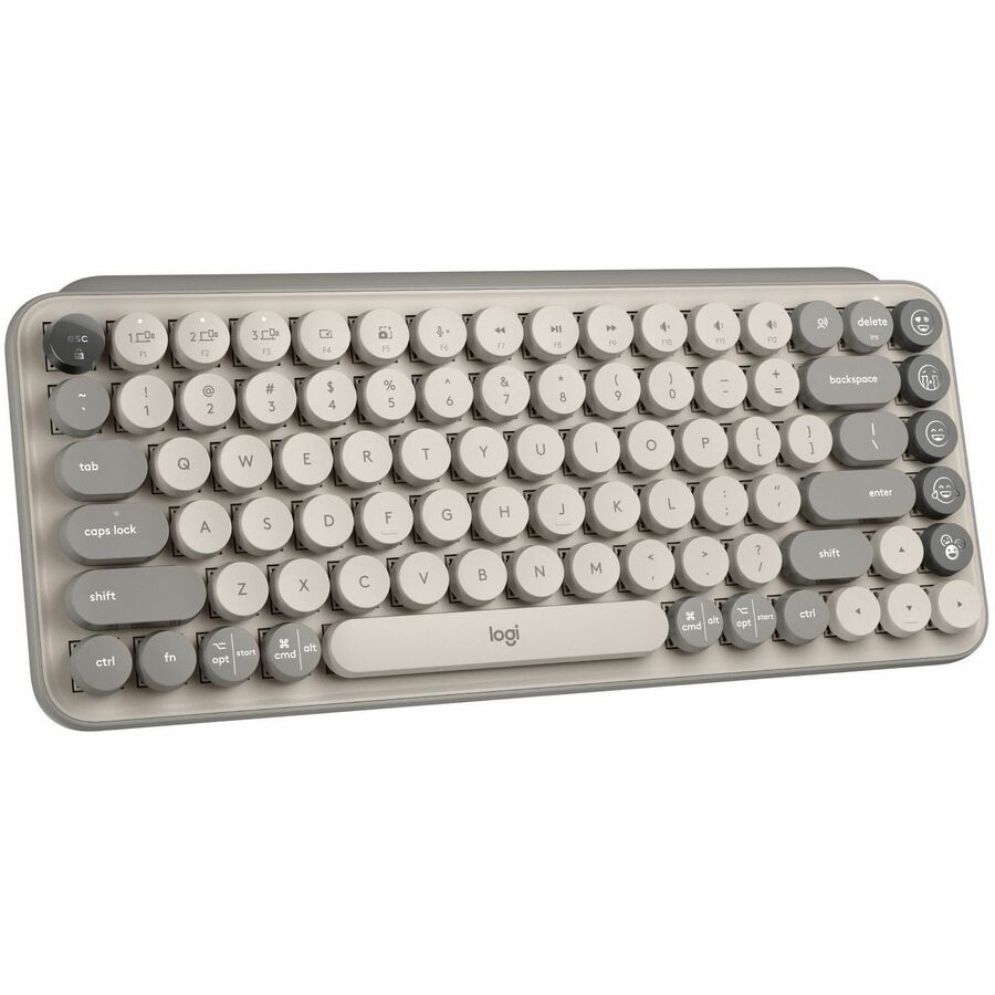 Logitech POP Keys Mechanical Wireless Keyboard with Customizable Emoji Keys, Compact Design, Bluetooth, Mist