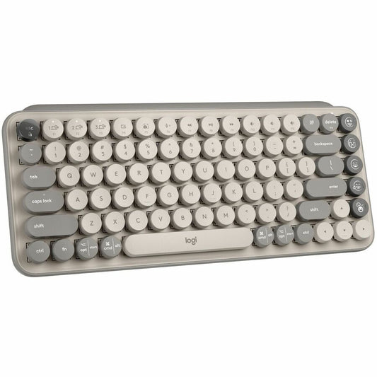 Logitech POP Keys Mechanical Wireless Keyboard with Customizable Emoji Keys, Compact Design, Bluetooth, Mist
