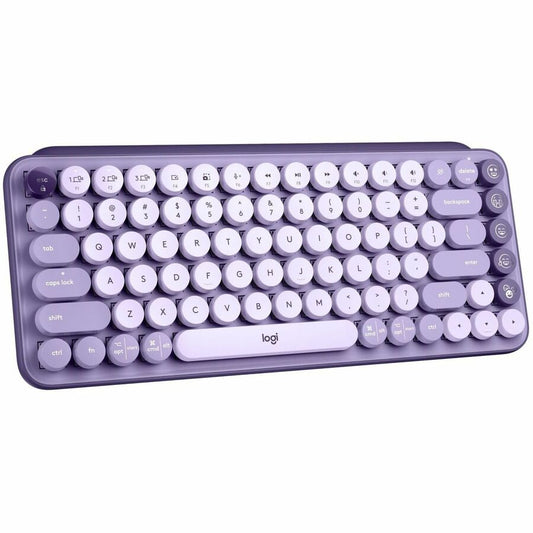 Logitech POP Keys Mechanical Wireless Keyboard with Customizable Emoji Keys, Compact Design, Bluetooth, Cosmos