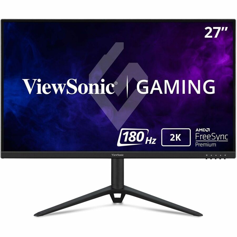 ViewSonic VX2728J-2K 27 Inch 1440p Gaming Monitor, IPS with 180Hz and 0.5ms for Smooth Gameplay, FreeSync Premium and G-Sync Compatible, Eye Care Technology, Advanced Ergonomics, HDMI, and DisplayPort