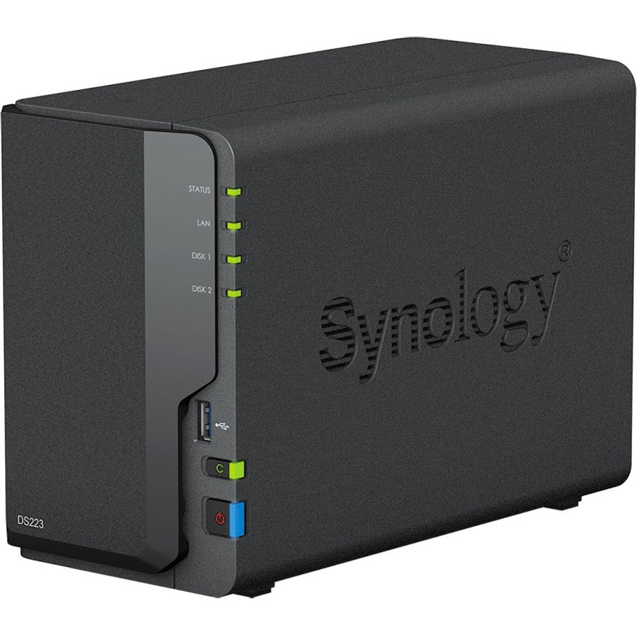 SYNOLOGY DISKSTATION DS223 - 2-BAY NAS STORAGE ENCLOSURE - DESKTOP - QUAD-CORE -