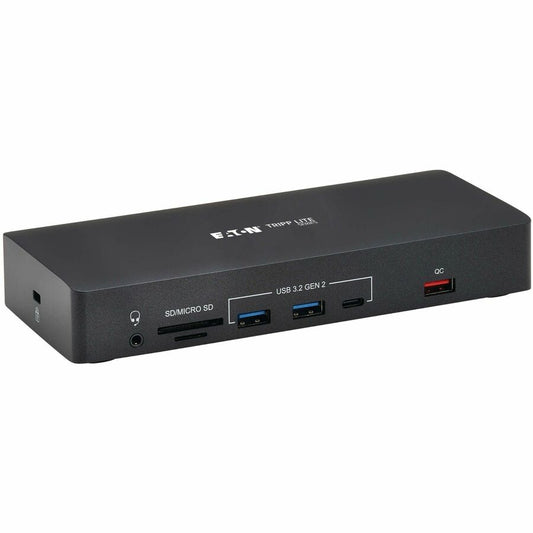 Eaton Tripp Lite Series USB-C Dock, Triple Display - 4K 60 Hz HDMI/DisplayPort, VGA, USB 3.2 Gen 2, USB Hub, Gigabit Ethernet, 100W PD Charging, Antibacterial