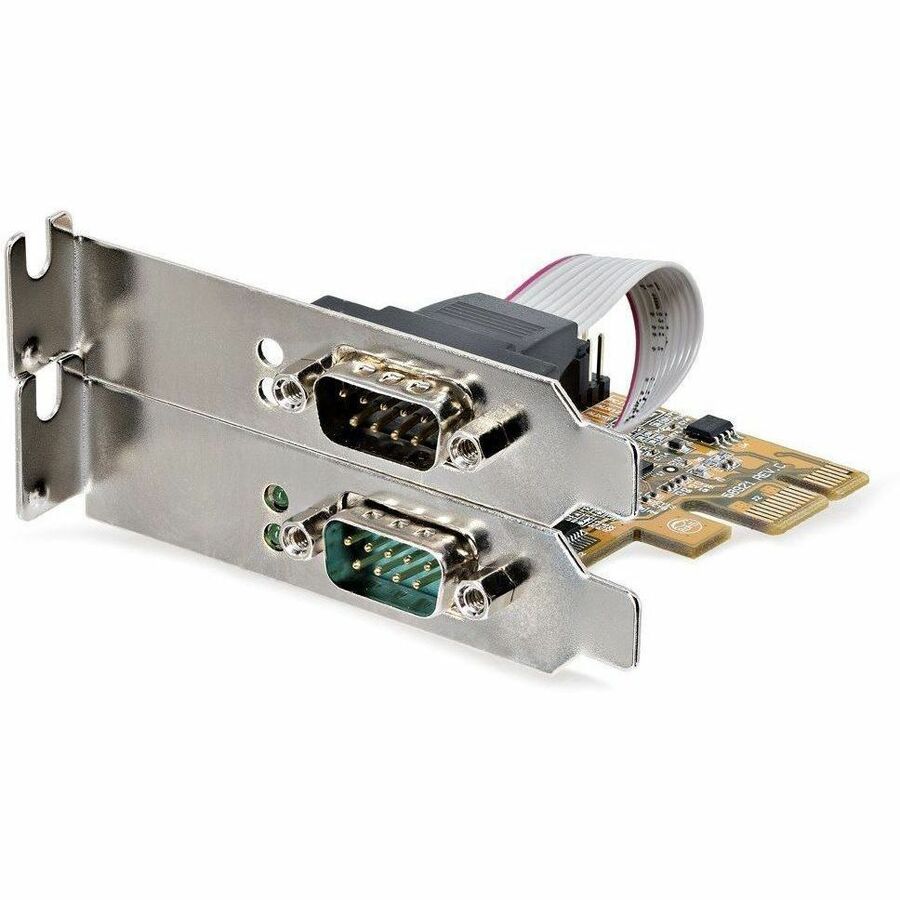 StarTech 2-Port PCI Express Serial Card, Dual Port PCIe to RS232 (DB9) Serial Card, 16C1050 UART, COM Retention, Windows & Linux, TAA