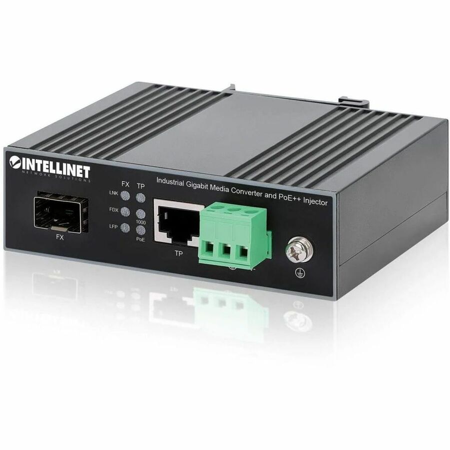 Intellinet Industrial Gigabit Media Converter and PoE++ Injector