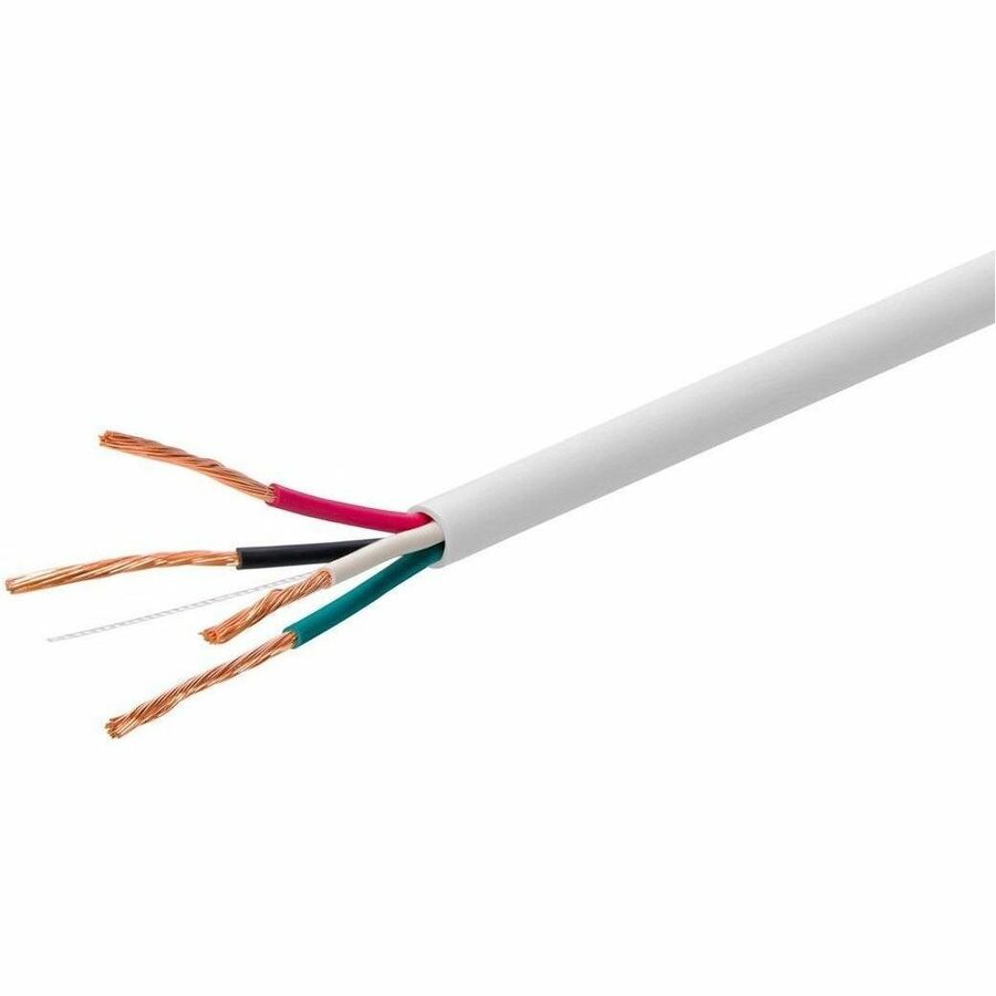 Monoprice Speaker Wire, CL3 Rated, 4-Conductor, 16AWG, 250ft, White