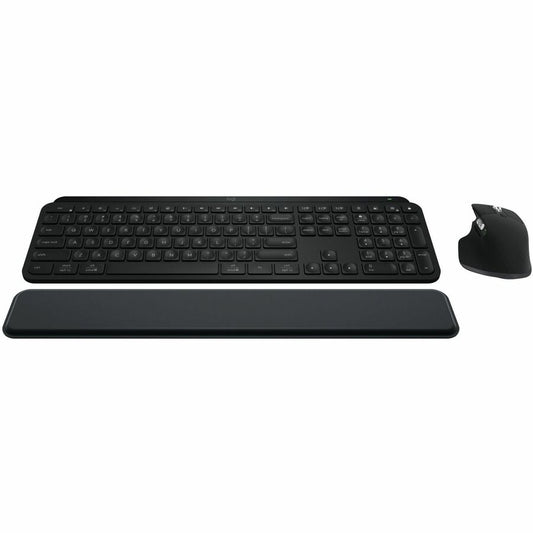 Logitech MX Keys S Combo - Performance Wireless Keyboard and Mouse with Palm Rest, Bluetooth - Black