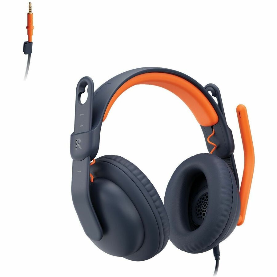 Logitech Zone Learn Wired Headset with Microphone for Learners, Comfortable and Adjustable Fit for Kids, 3.5mm AUX, for Windows/MacOS/iPadOS/Android/Mobile