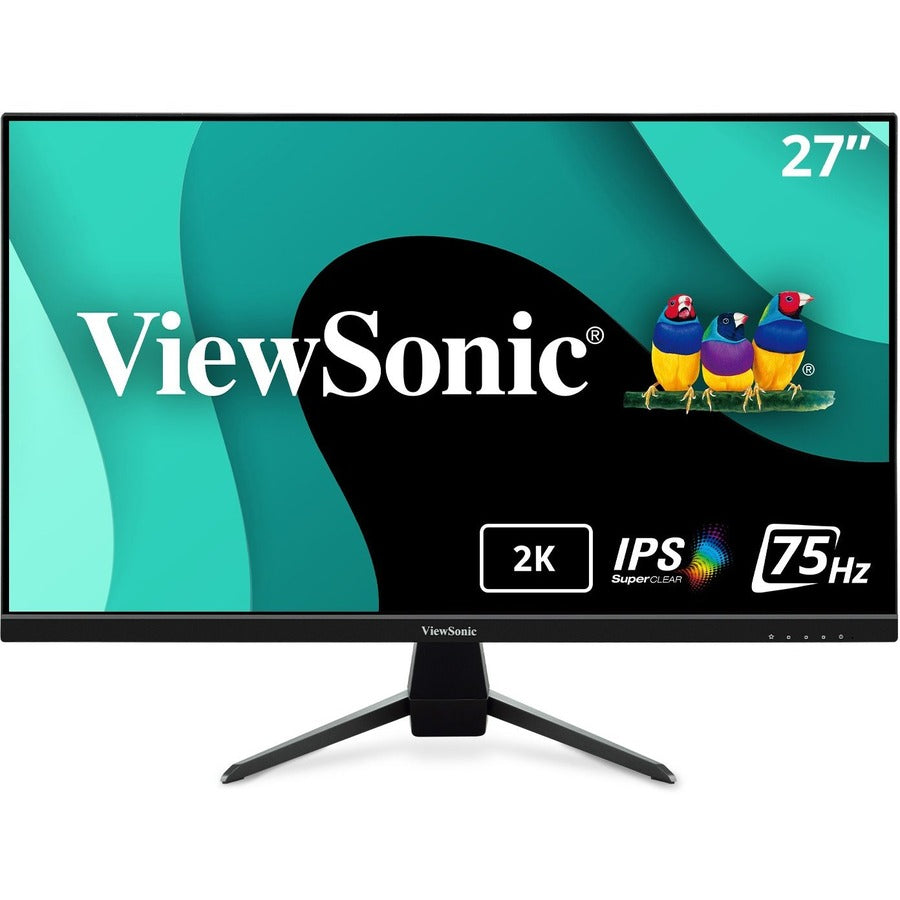 ViewSonic VX2767U-2K 27 Inch 1440p Monitor, IPS Display with 65W USB-C and HDR10 for Ultimate Home Entertainment, Eye Care Technology, Ultra-Thin Bezels, HDMI, and DisplayPort Inputs