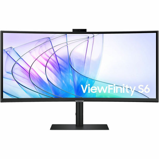 Samsung ViewFinity S6 S34C654VAN 34" Class Webcam UW-QHD Curved Screen LCD Monitor - 21:9 - Black
