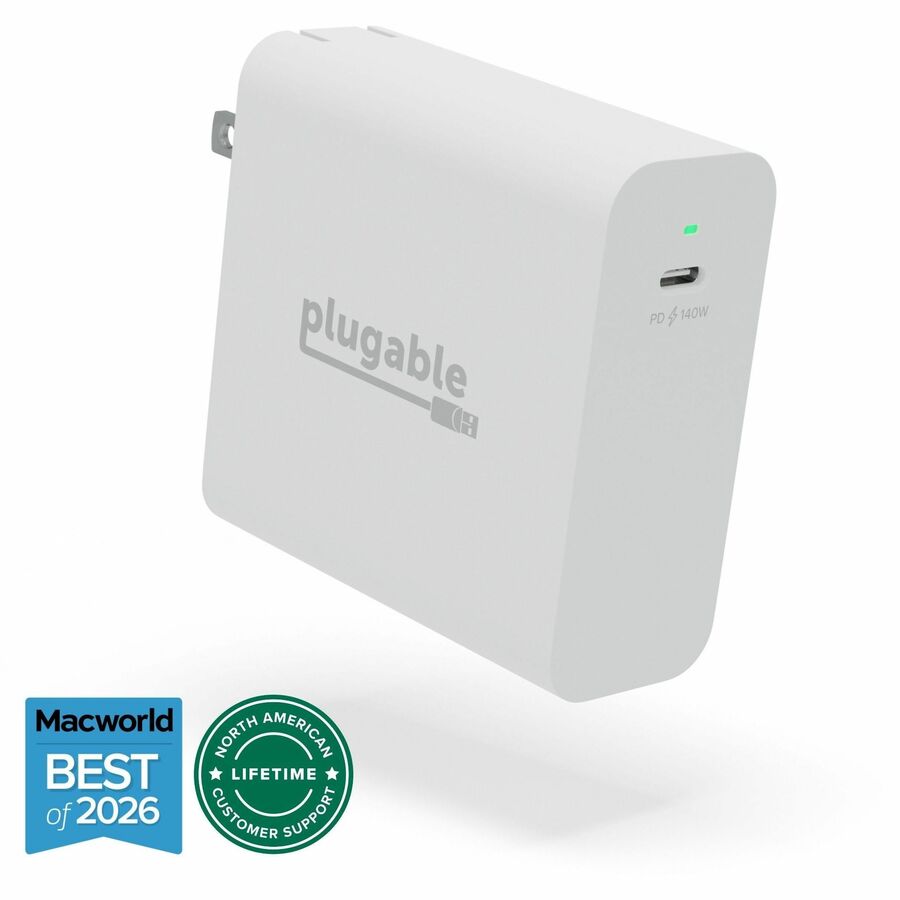 Plugable 140W USB C Charger, GaN Wall Charger for Laptop, PD 3.1 Power Adapter