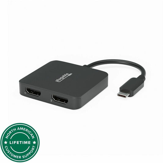 Plugable USB C to HDMI Adapter for Dual Monitors 4K 60Hz