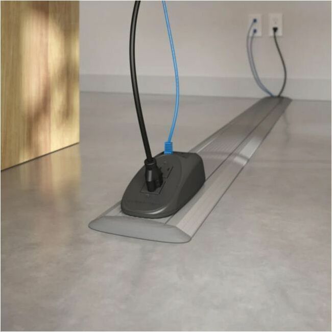 Connectrac GO Wireway 12ft Kit - 180" Flexible Cord with Plug and 15A Duplex Receptacle - TAA Compliant