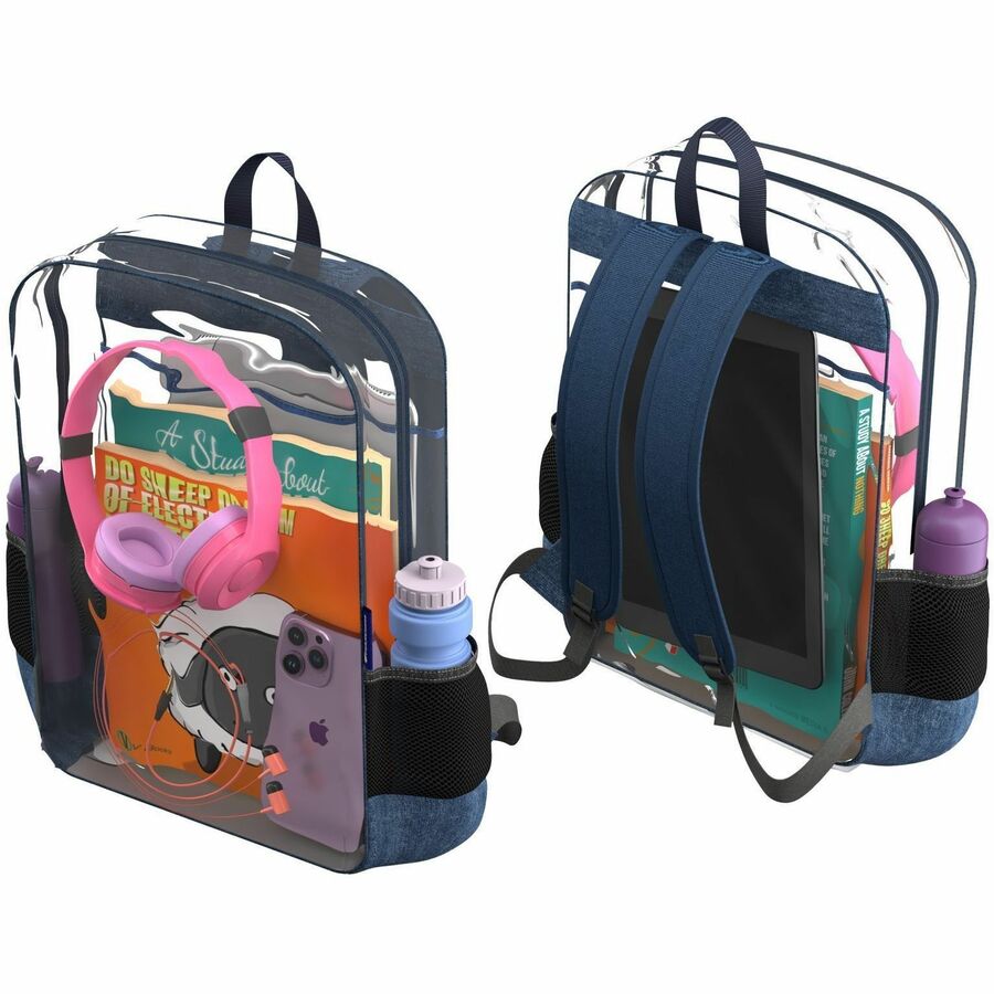 MAXCases Extreme Clear Backpack w/1 Compartment (See-Through Backpack)