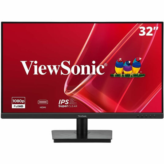 ViewSonic VA3209M 32 Inch 1080p Monitor, IPS Display with Thin Bezels for Productive Office Setups, Built-in Speakers, Advanced Ergonomics, HDMI, and VGA Inputs