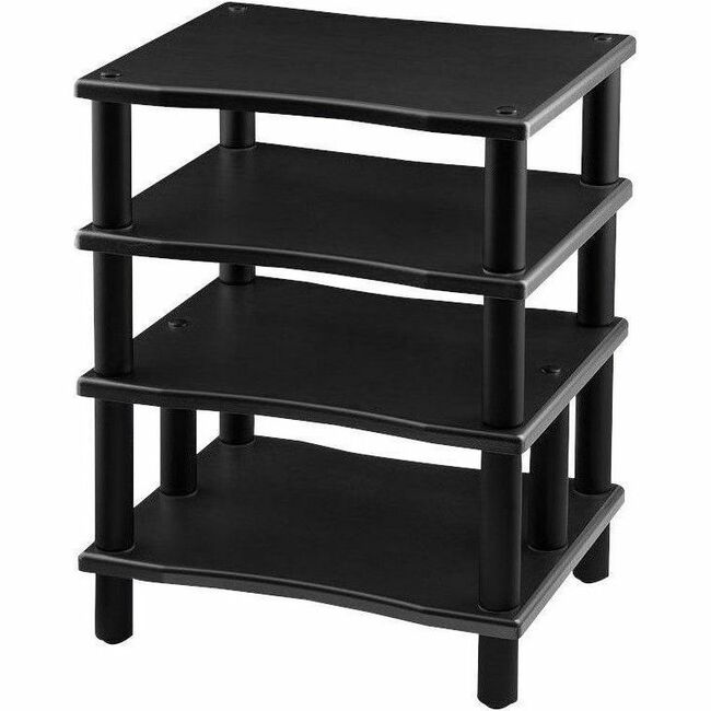 Monoprice Monolith Heavy Duty 4 Tier Audio Stand XL, 1" Shelf Thickness, Black