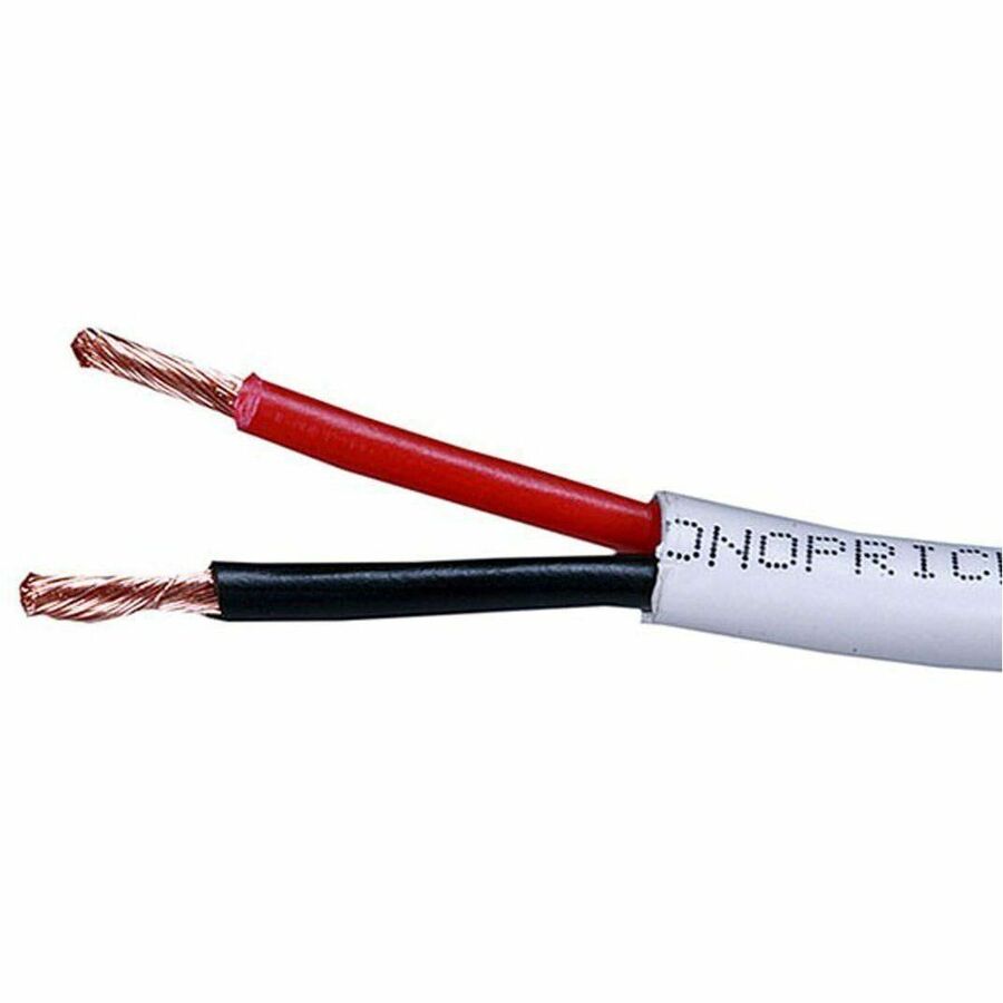 Monoprice Speaker Wire, CL2 Rated, 2-Conductor, 18AWG, 500ft, White