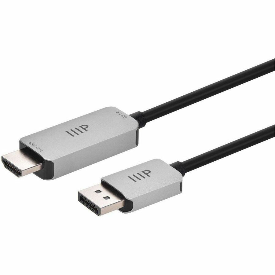 Monoprice DisplayPort 1.4 to 8K HDMI Cable, 8K 60Hz, 32AWG, 3ft