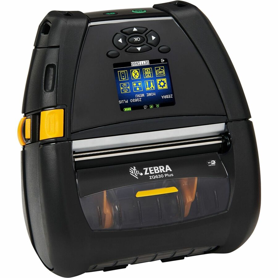 Zebra ZQ630 Plus Desktop, Industrial, Mobile, Retail, Transportation & Logistic, Warehouse Direct Thermal Printer - Monochrome - Label/Receipt Print - Fast Ethernet - USB - Serial - Bluetooth 4.2 - IEEE 802.11ac Wireless LAN