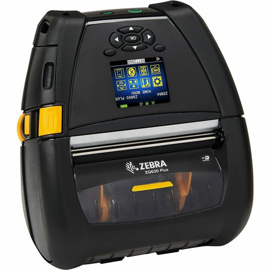 Zebra ZQ630 Plus Desktop, Industrial, Mobile, Retail, Transportation & Logistic, Warehouse Direct Thermal Printer - Monochrome - Label/Receipt Print - Fast Ethernet - USB - Serial - Bluetooth 4.2 - IEEE 802.11ac Wireless LAN
