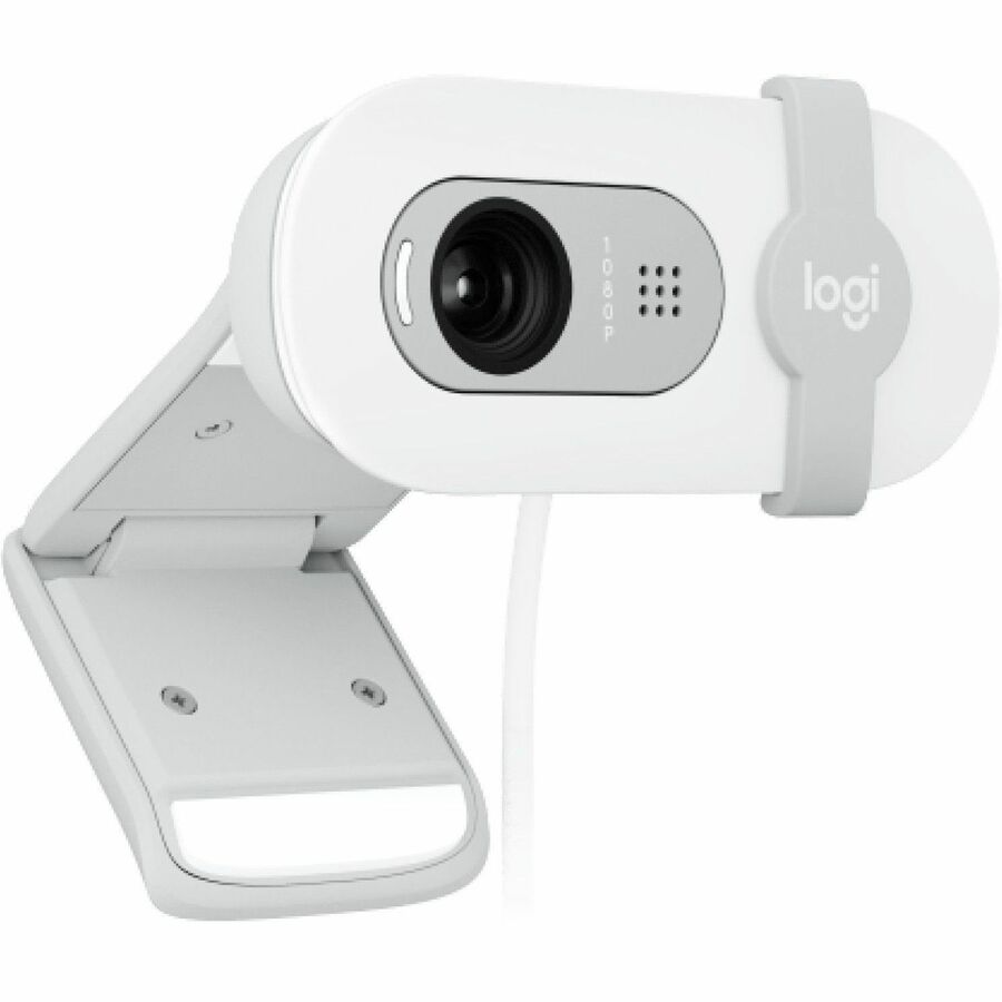Logitech Brio 100 Full HD Webcam for Meetings and Streaming, Auto-Light Balance, Built-In Mic, Privacy Shutter, USB-A, Off-White