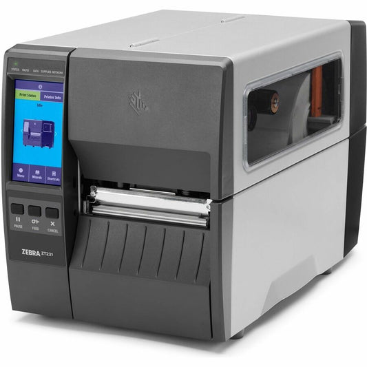 Zebra ZT231 Manufacturing, Transportation & Logistic, Healthcare, Retail, Industrial Thermal Transfer Printer - Monochrome - Label Print - Fast Ethernet - USB - USB Host - Serial - Bluetooth - Near Field Communication (NFC) - RFID - US - With Cutter