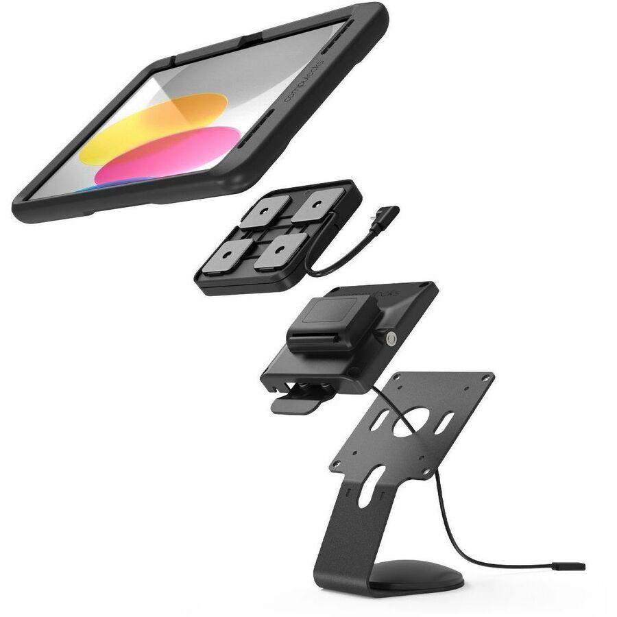 Compulocks iPad 10th-11th (A16) Gen, Mount with Cable-free Charging Black