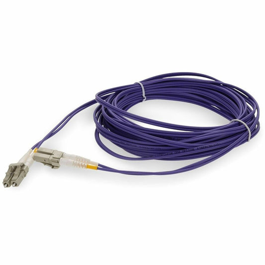6M LC TO LC PURPLE OM4 DUPLEX OFNP (PLENUM-RATED) TAA FIBER PATCH CABLE