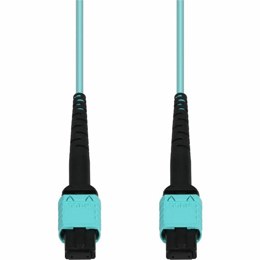 23M MPO/UPC TO MPO/UPC AQUA OM4 OFNR (RISER-RATED) 12-STRAND FIBER PATCH CABLE