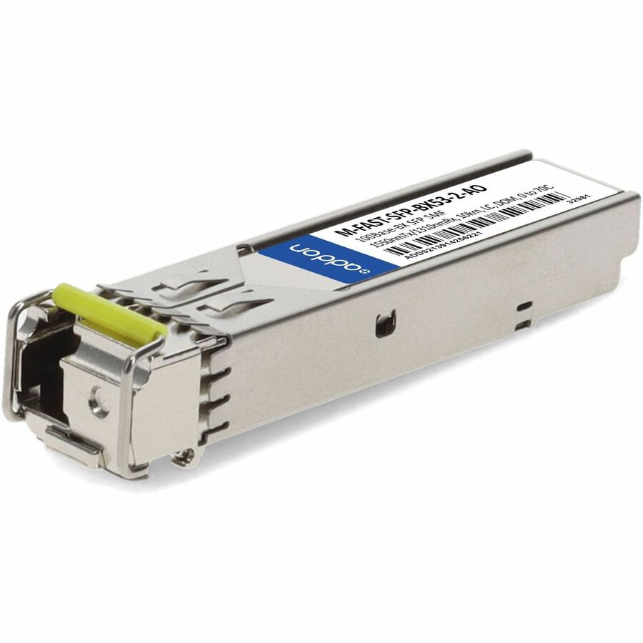 AddOn Hirschmann&reg; M-FAST SFP-MM / LC CEE Compatible TAA 100Base-BX SFP Transceiver (SMF, 1550nmTx/1310nmRx, 10km, LC, DOM)