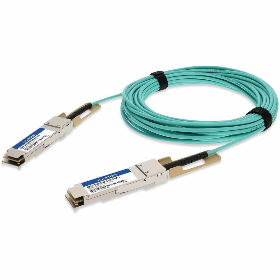 ADDON FORTINET COMPATIBLE TAA 100GBASE-AOC QSFP28 TO QSFP28 ACTIVE OPTICAL CABLE