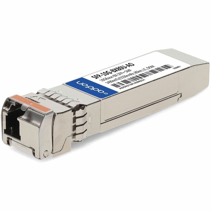 AddOn Cisco Compatible TAA 10GBase-BX SFP+ Transceiver (SMF, 1490nmTx/1550nmRx, 80km, LC, DOM)
