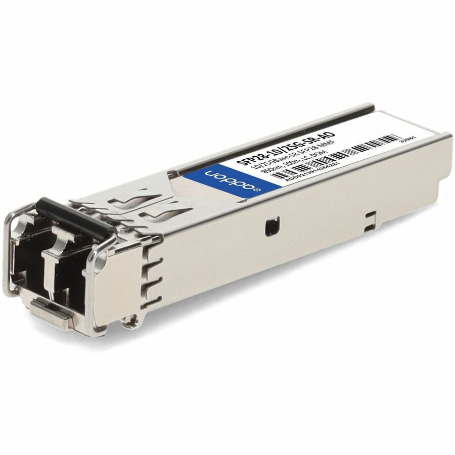 AddOn MSA and TAA Compliant 25GBase-SR SFP28 Transceiver Dual Rate 10/25G (MMF, 850nm, 300m, LC, DOM)