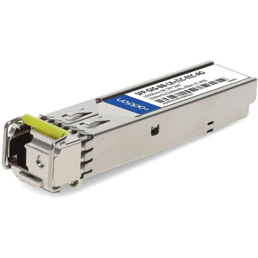AddOn Hirschmann SFP-GIG-BB-LX+/LC-EEC Compatible TAA 1000Base-BX SFP Transceiver (SMF, 1550nmTx/1310nmRx, 40km, LC, DOM, -40 to 85C)