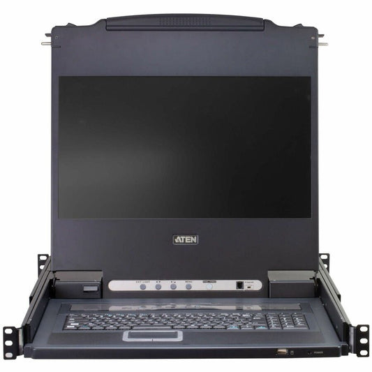 ATEN 8-Port PS/2-USB VGA Single Rail LCD KVM Switch