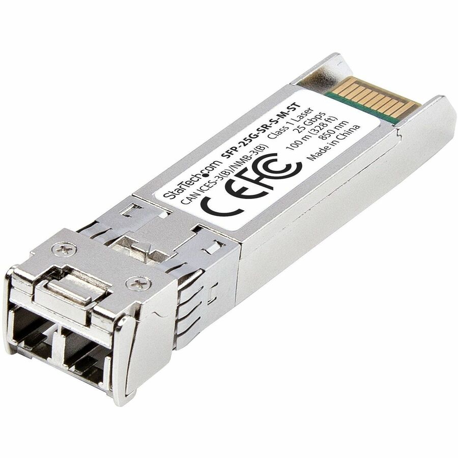 StarTech MSA-Compliant SFP-25G-SR-S SFP28 Module, 25Gb Multimode Fiber (MMF), 25GBASE-SR LC Transceiver, 850nm, 100m (328ft), DDM/DOM
