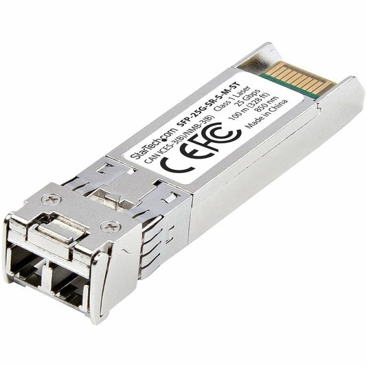 StarTech MSA-Compliant SFP-25G-SR-S SFP28 Module, 25Gb Multimode Fiber (MMF), 25GBASE-SR LC Transceiver, 850nm, 100m (328ft), DDM/DOM