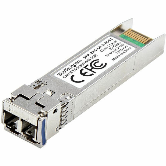 StarTech MSA-Compliant SFP-25G-LR-S SFP28 Module, 25Gb Single Mode Fiber (SMF), 25GBASE-LR LC Transceiver, 1310nm, 10km (6.2mi), DDM