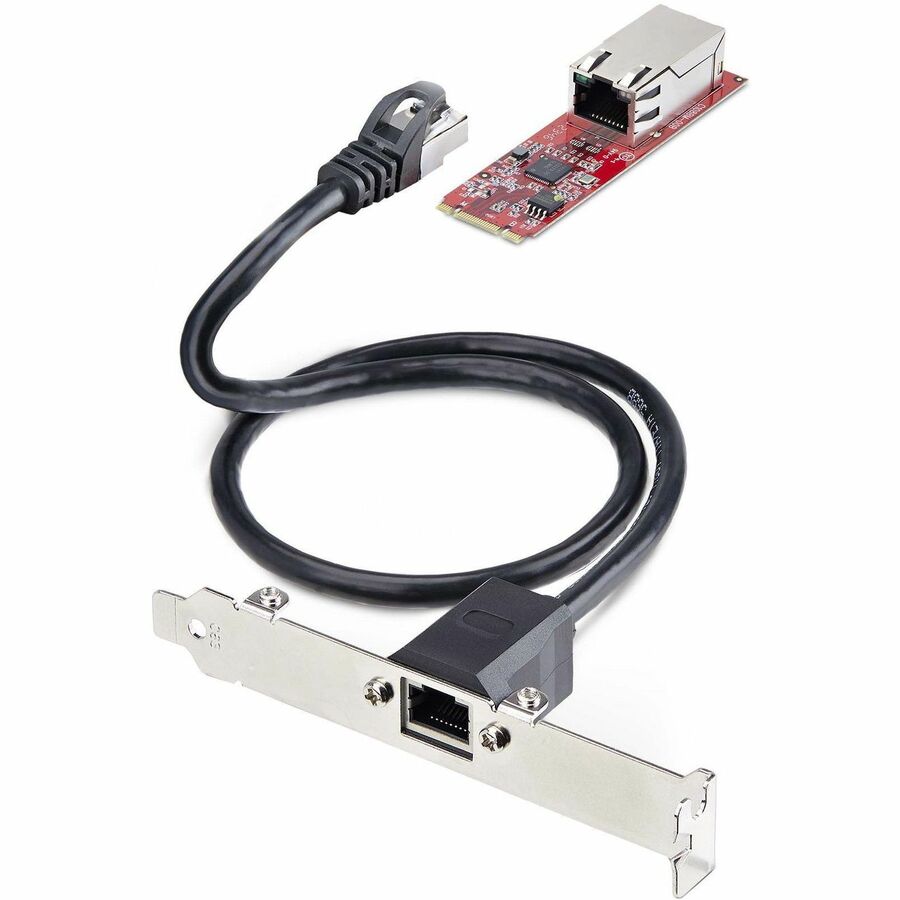 StarTech 1-Port 2.5GbE M.2 2280 Network Card, NBASE-T PCIe Ethernet Card, Intel I225-V, Multi-Gigabit Desktop NIC/LAN Card, TAA
