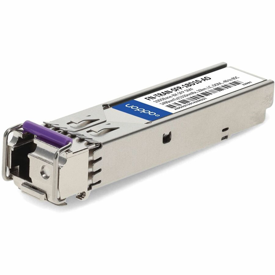 AddOn Fortinet&reg; FN-TRAN-SFP-1BD10 Compatible TAA 1000Base-BX SFP Transceiver (SMF, 1490nmTx/1310nmRx, 10km, LC, DOM, -40 to 85C)