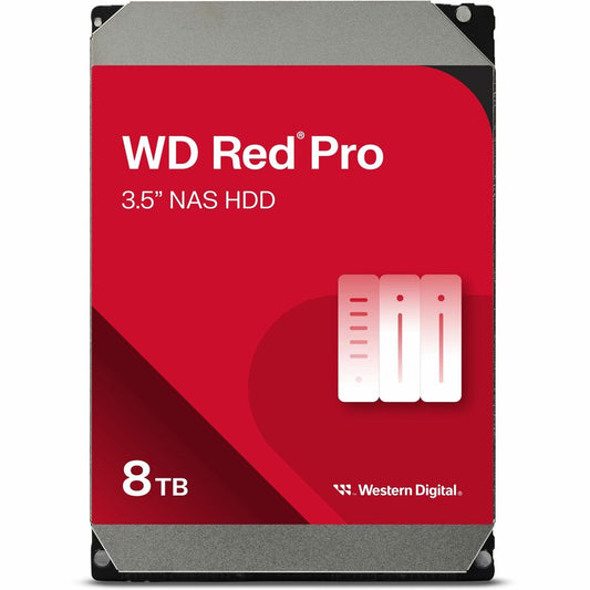 Western Digital Red Pro WD8005FFBX 8 TB Hard Drive - 3.5" Internal - SATA (SATA/600) - Conventional Magnetic Recording (CMR) Method