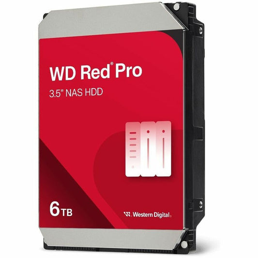Western Digital Red Pro WD6005FFBX 6 TB Hard Drive - 3.5" Internal - SATA (SATA/600) - Conventional Magnetic Recording (CMR) Method