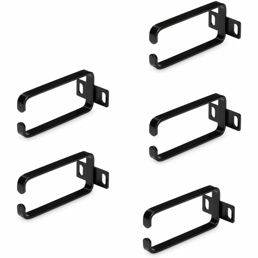 StarTech 5-Pack 1U Vertical Cable Management D-Ring Hooks, Server Rack Cable Management, Cable Manager, Network Rack Wire Organizers