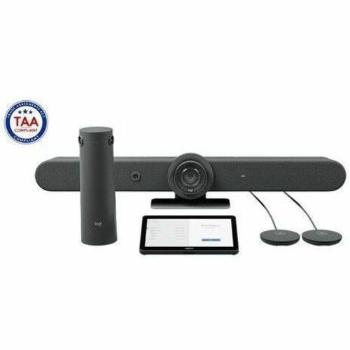 Logitech Rally Bar, Tap, Sight, 2 Mic Pod Bundle for Medium Conference Rooms (TAA Compliant)
